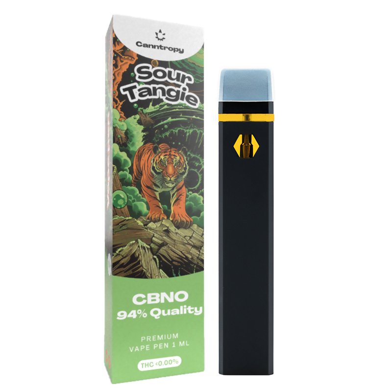 Canntropy CBNO Vape Pen μίας χρήσης Sour Tangie, ποιότητα CBNO 94%, 1 ml