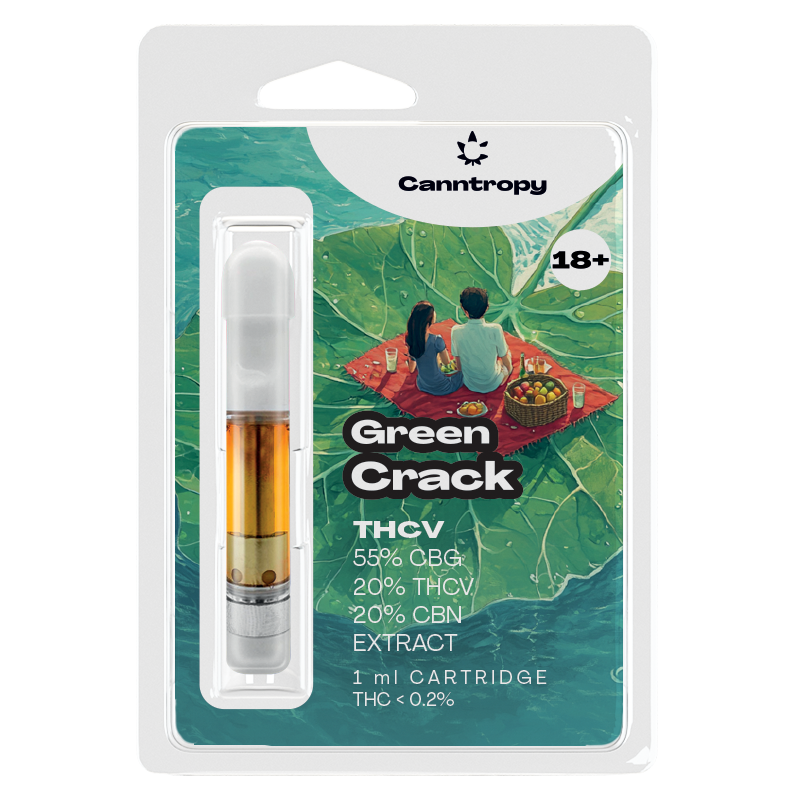 Canntropy THCV Cartridge Green Crack - 20 % THCV, 60 % CBG, 20 % CBN, 1 ml
