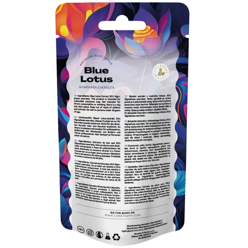 Canntropy Blue Lotus (Nymphaea Caerulea) Powder Extract 20x, 5g - 100g