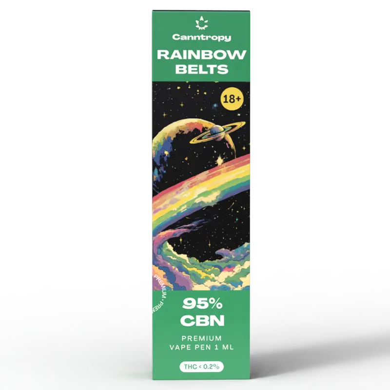 Canntropy CBN Vape Pen Belts Rainbow, 95 % CBN, 1ml