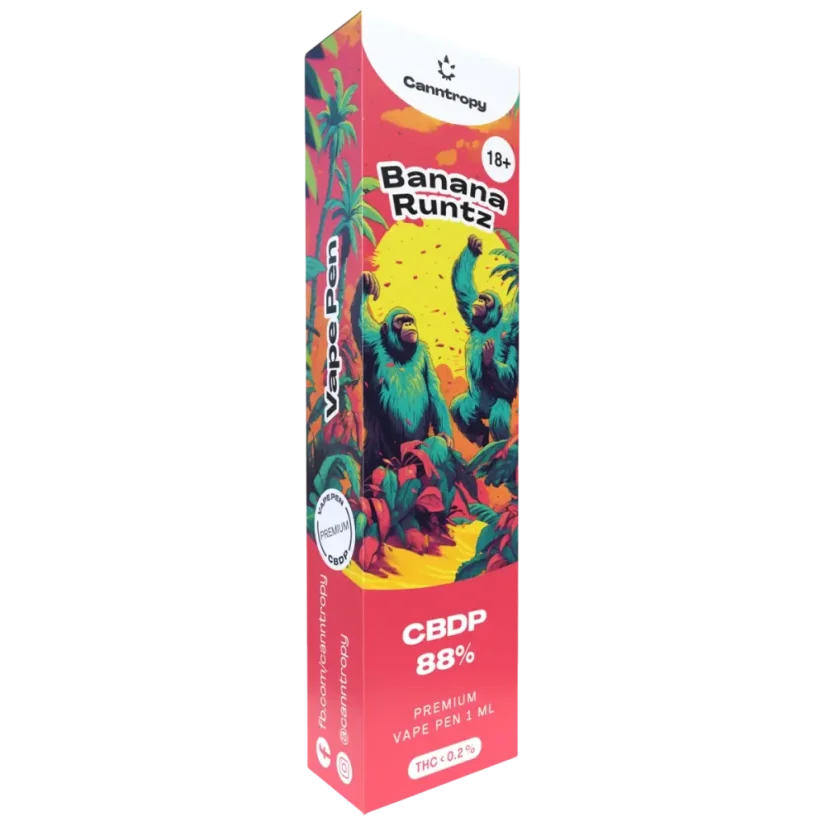 Canntropy CBDP Vape Pen Banana Runtz, CBDP 88% quality, 1 ml