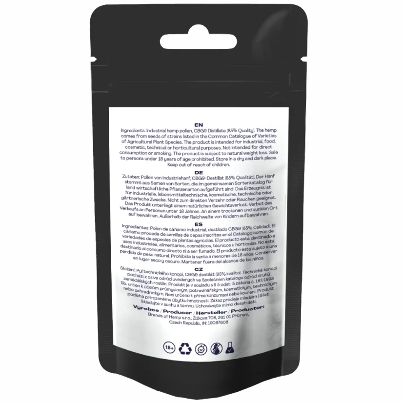 Canntropy CBG9 Hash Kush Mintz, CBG9 85% quality, 1 g - 100 g