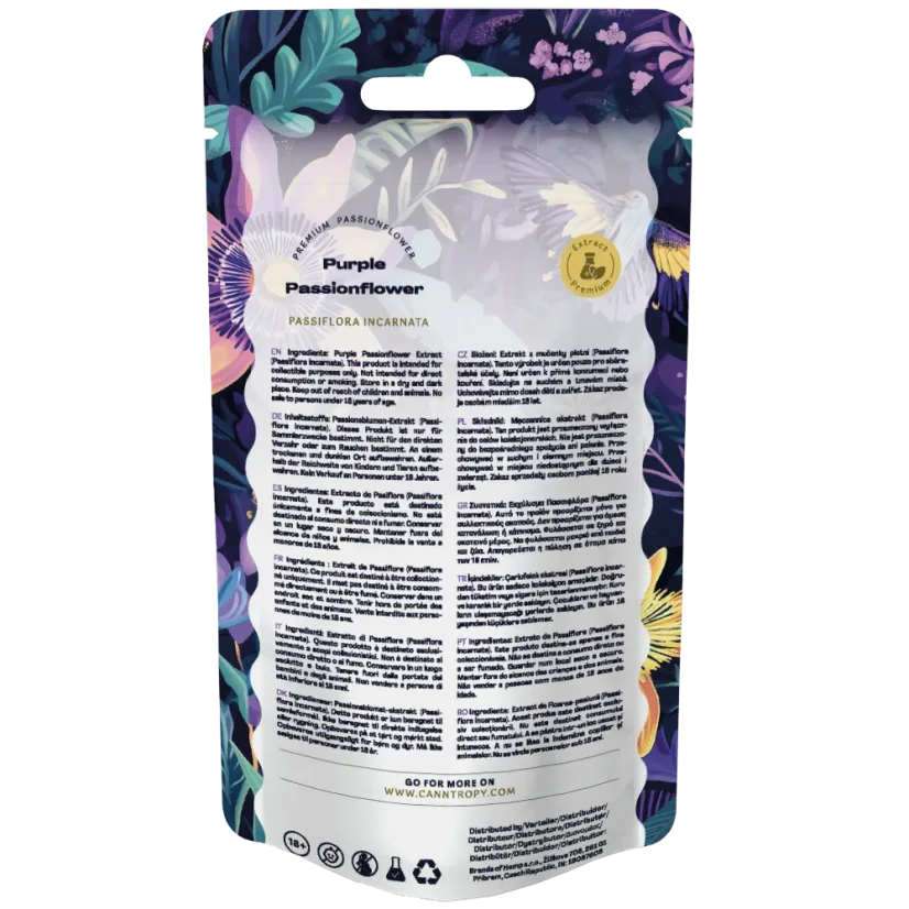 Canntropy Purple Passion flower (Passiflora incarnata) Extract, 5 % flavonoids,  5 g - 100 g