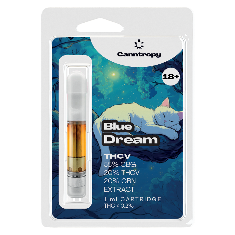 Canntropy THCV-patron Blue Dream - 20 % THCV, 60 % CBG, 20 % CBN, 1 ml