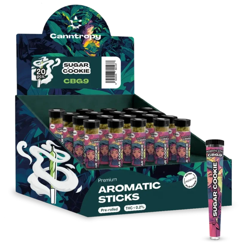 Canntropy CBG9 Prerolls Sugar Cookie, Display box 20 pcs