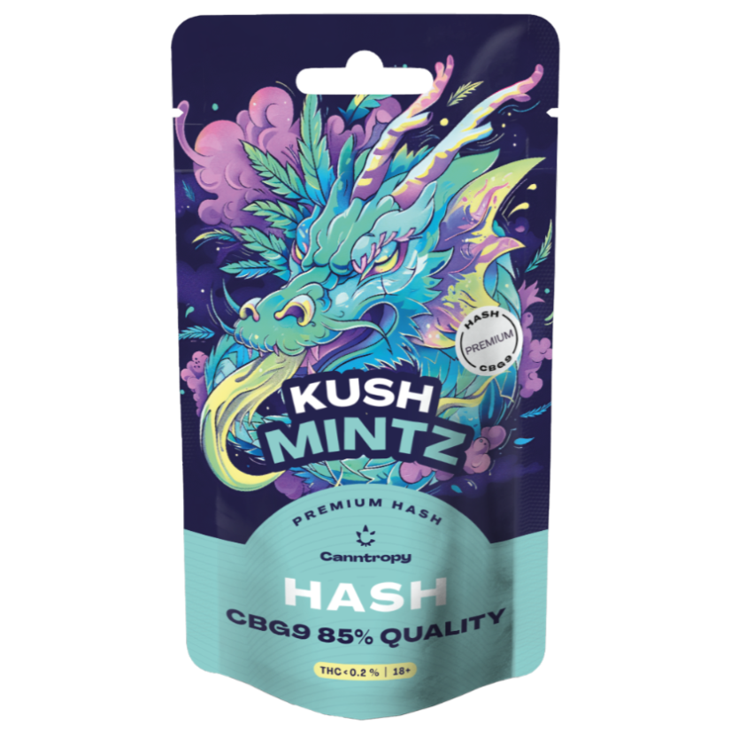 Canntropy CBG9 Hash Kush Mintz, CBG9 85% kvalitet, 1 g - 100 g