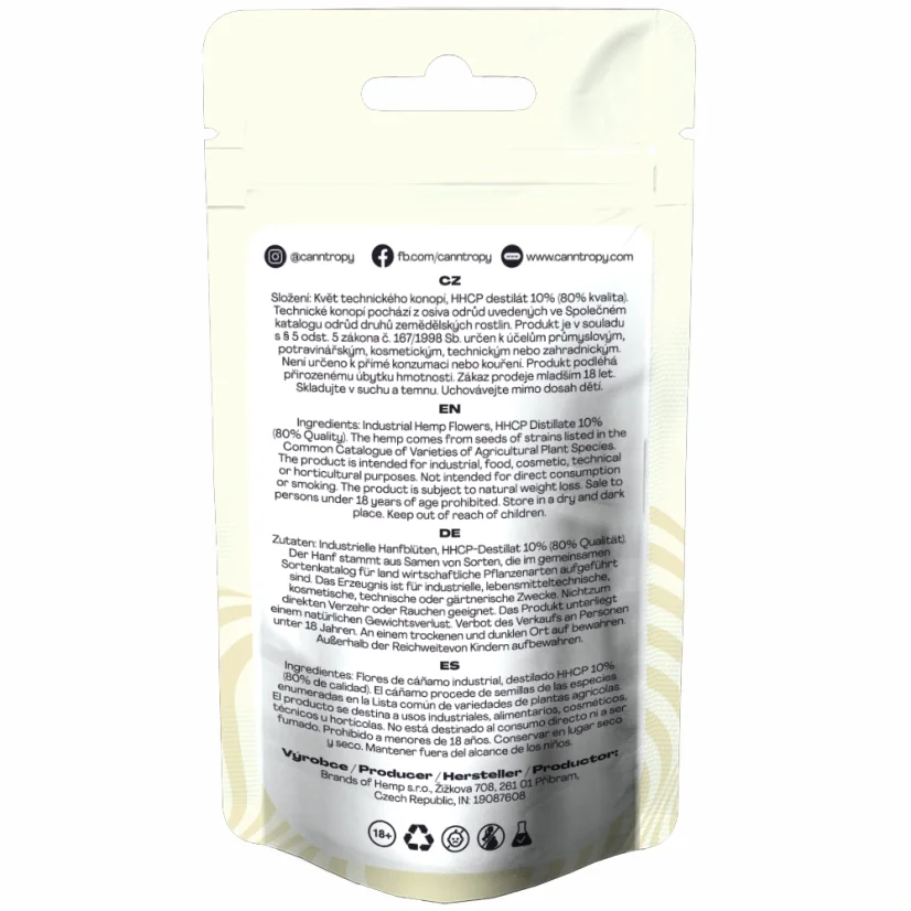 Canntropy HHCP fiore d'oro 24K Punch 80% qualità, 1 g - 100 g