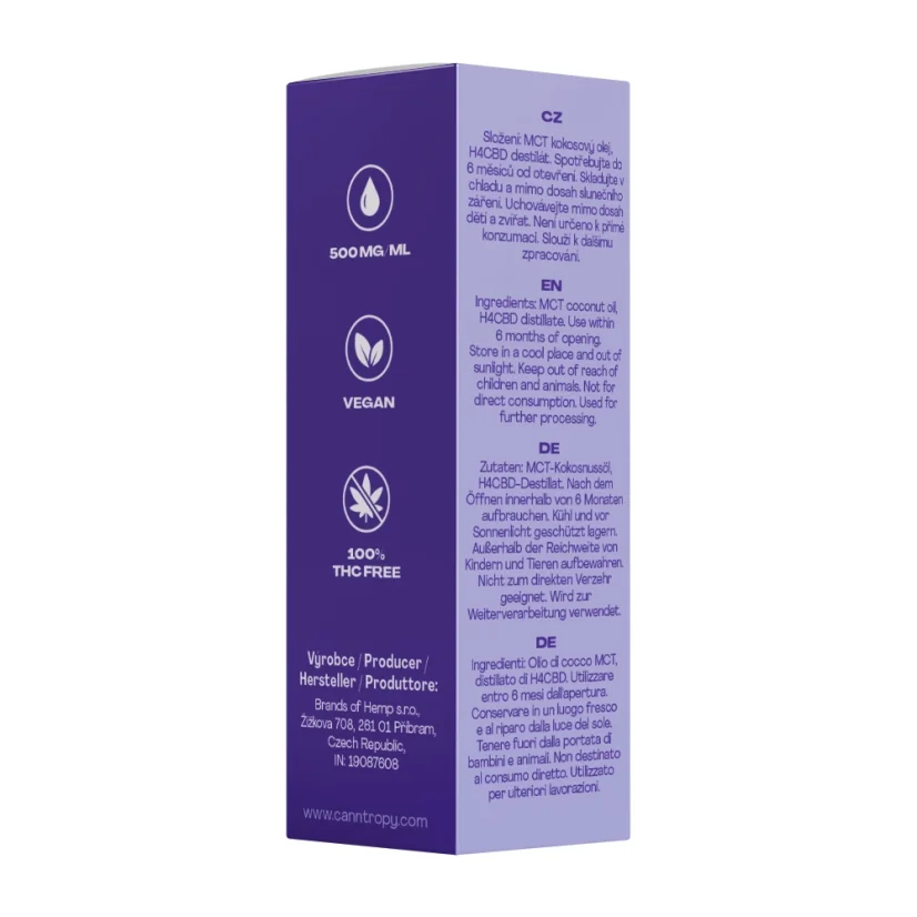 Canntropy H4CBD Premium Cannabinoid Oil - 50 %, 5000 mg, 10 ml