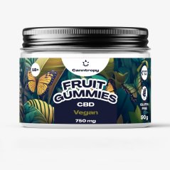 Canntropy CBD Fruit Gummies Vegan, 30 gab x 25 mg, 750 mg CBD, 90 g