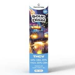 Canntropy THCV Vape Pen Sour Diesel, 20 % THCV, 60 % CBG, 20 % CBN, 1 ml