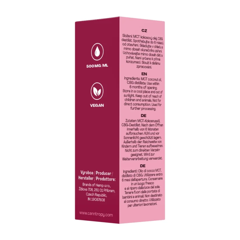 Canntropy CBG Premium Cannabinoid Oil - 40 %, 4000 mg, 10 ml