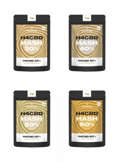 Canntropy H4CBD Haschbunt 30 till 60%, Allt i ett set - 4 x 1g till 100g
