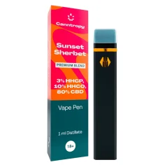 Canntropy HHC-P-O Blend Vape Pen Sunset Sherbet, HHC-P3%, HHC-O 10%, CBD 80%, 1 ml