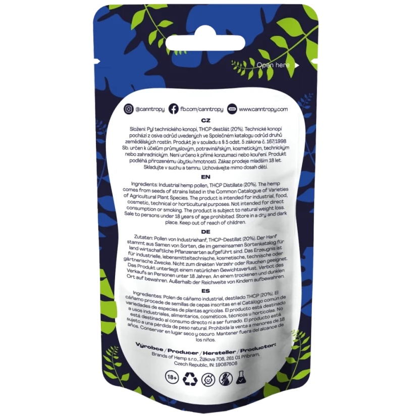 Canntropy THCP Hash Prahistoric Adventure, 20 % THCP, 1 g - 100 g