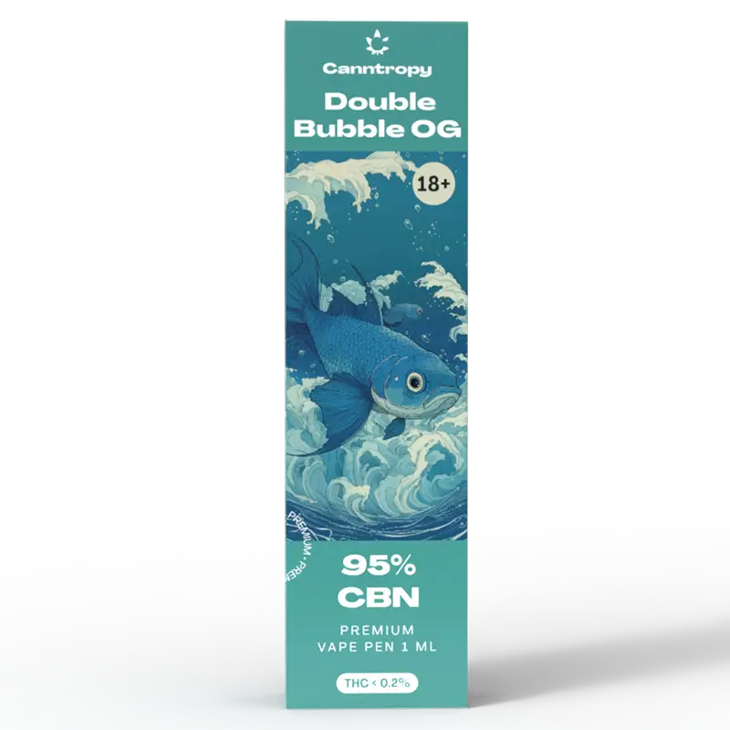Canntropy CBN Vape Pen Double Bubble OG, 95 % CBN, 1ml