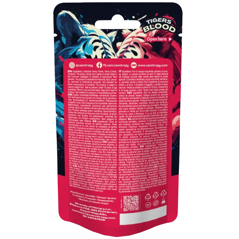 Canntropy CBG9 Flowers Tigers Blood, CBG9 85% quality, 1 - 100 g