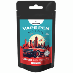 Canntropy CBG9 Vape Pen NYC Diesel za enkratno uporabo, CBG9 85% kakovost, 1 ml