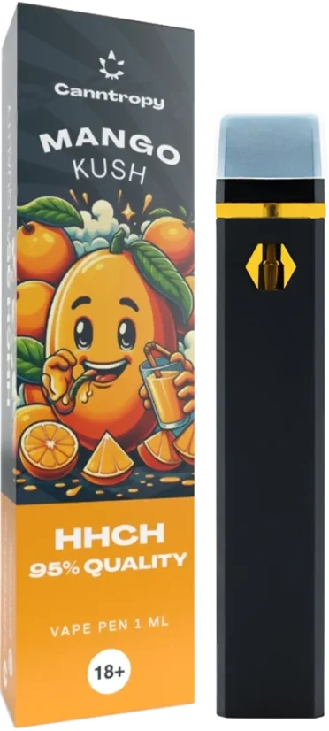 Canntropy HHCH Ατμόλουτρο μιας χρήσης Mango Kush, ποιότητα HHCH 95%, 1 ml