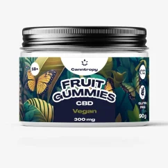Canntropy Gomitas de frutas con CBD veganas, 30 piezas x 10 mg, 300 mg de CBD, 90 g