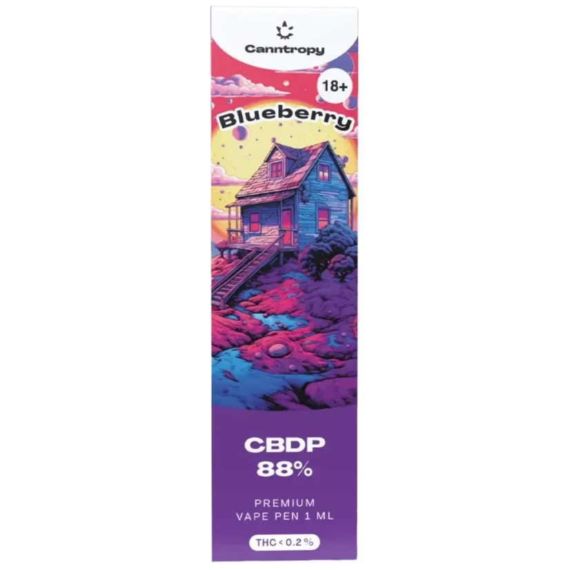 Canntropy CBDP Vape Pen Blueberry, qualità CBDP 88%, 1 ml