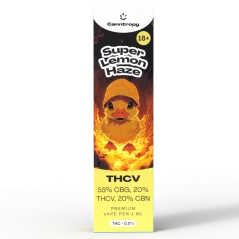 "Canntropy THCV Vape Pen Super Lemon Haze", 20 % THCV, 60 % CBG, 20 % CBN, 1 ml