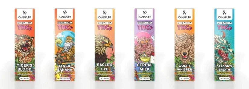 CanaPuff THCP Vapes, Alles in Einem Set - 6 Geschmacksrichtungen x 1 ml |  Canntropy