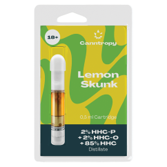 Canntropy HHC Blend patruuna Lemon Skunk, 2% HHC-P, 2% HHC-O, 85% HHC, 0,5 ml