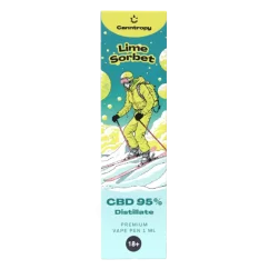 Canntropy CBD vienkartinis Vape Pen Lime sorbetas, CBD 95 %, 1 ml