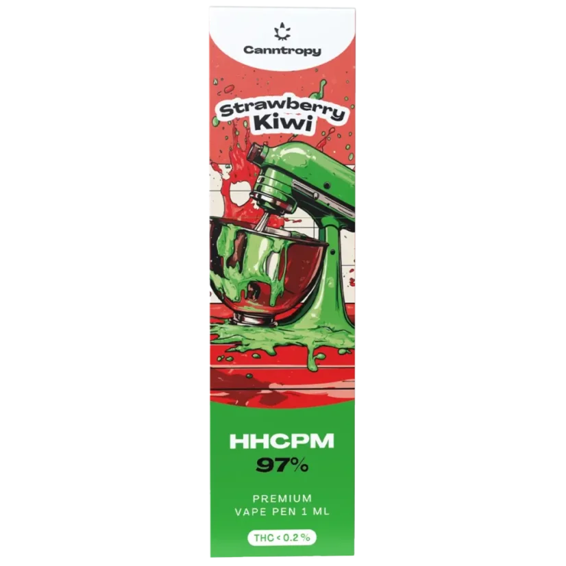 Canntropy HHCPM Vape Pen Strawberry Kiwi, HHCPM 97% quality, 1 ml