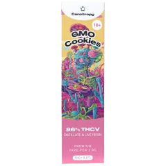 Canntropy Caneta Vape descartável THCV Biscoitos OGM terpenos de resina viva, qualidade THCV 96%, 1 ml