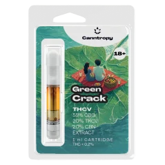Canntropy Cartucho THCV Rachadura Verde - 20 % THCV, 60 % CBG, 20 % CBN, 1 ml