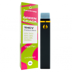 Canntropy THCV Vape Pen Green Crack, 20% THCV, 60 % CBG, 20 % CBN, 1 ml