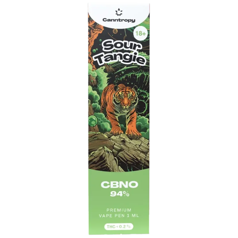 Canntropy CBNO Ατμόλουτρο μιας χρήσης Sour Tangie, ποιότητας CBNO 94%, 1 ml