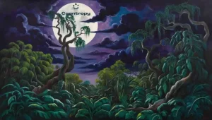 A jungle environment that suggests insomnia