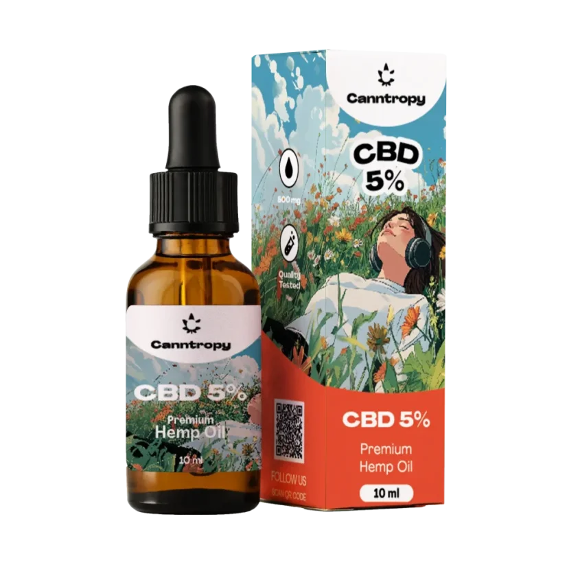 Óleo de cânhamo CBD Canntropy, 5%, 500mg, 10ml