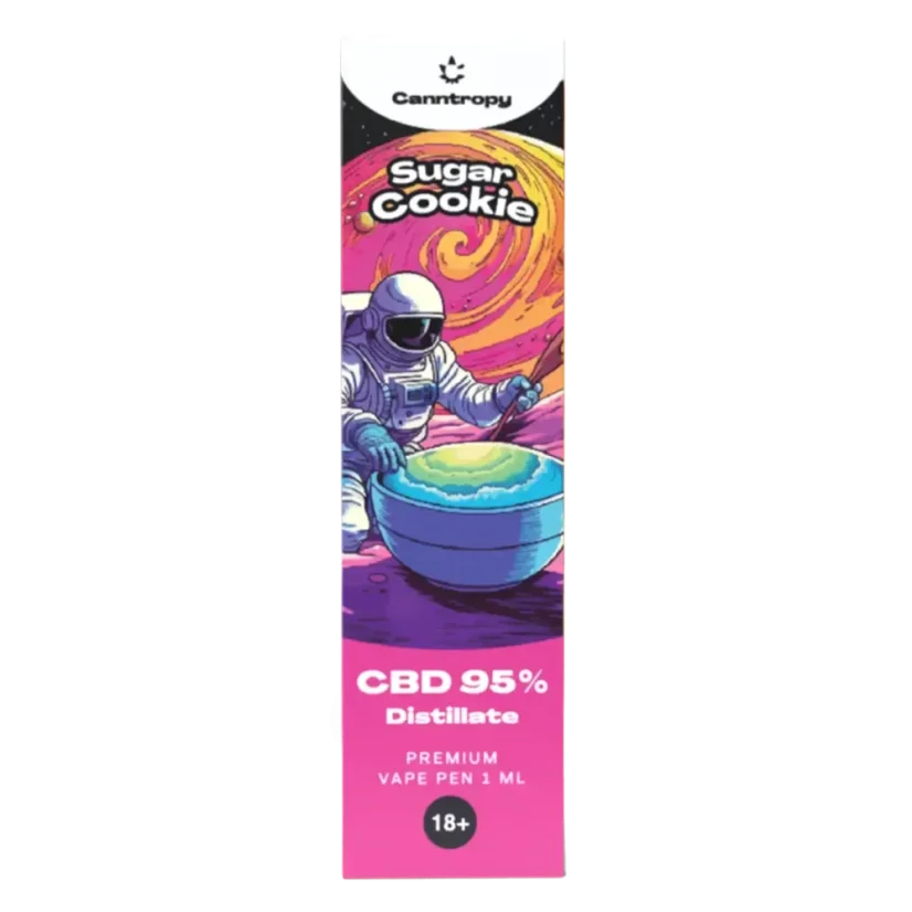 Canntropy CBD Disposable Vape Pen Sugar Cookie, CBD 95 %, 1 ml