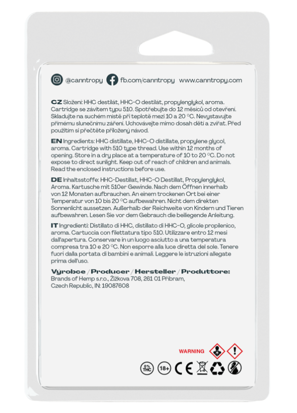 Canntropy HHC Mengpatroon Girl Scout Cookies, 50% HHC-O, 40% HHC, 0,5 ml