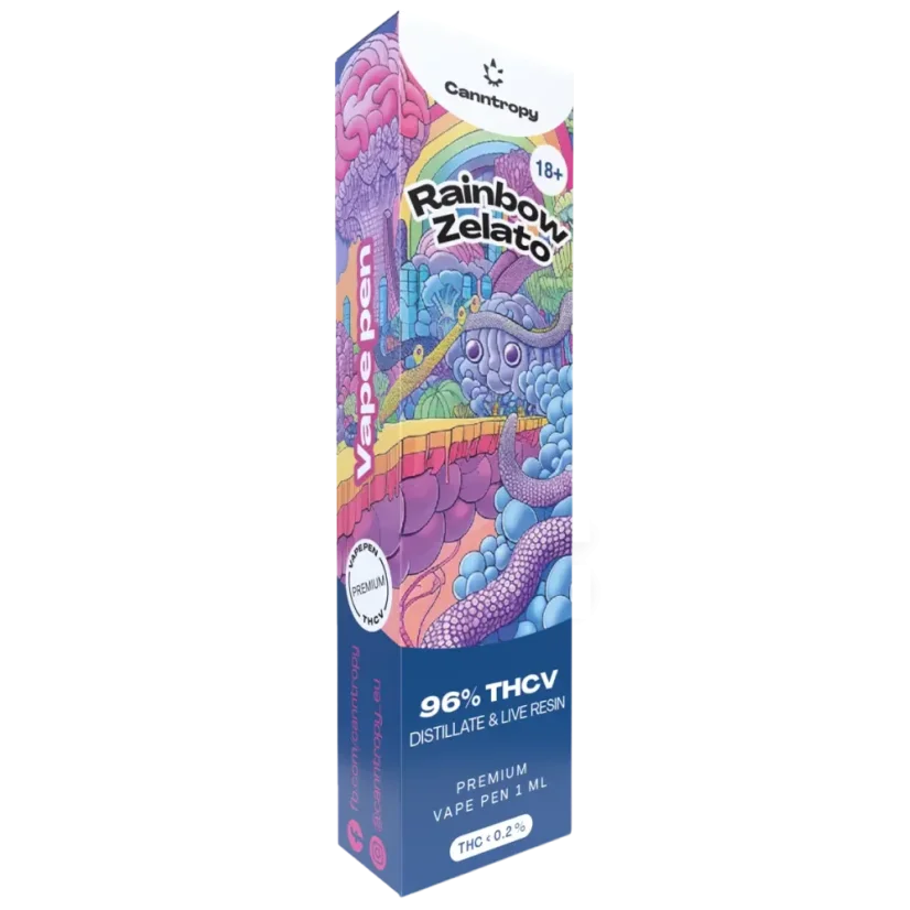 thcv live resin disposable vape pen Canntropy Rainbow Zelato terpenes, THCV 96% quality, 1 ml Variant:Empty RPM 2 Pod Cartridges Argus Top Fill The Shatterizer