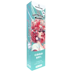 Canntropy Caneta Vape Descartável CBG9 Candy Cane Kush, CBG9 85% qualidade, 1 ml