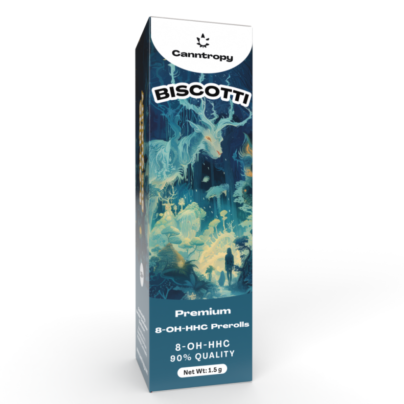 Canntropy 8-OH-HHC Prerolls Biscotti, 8-OH-HHC 90% ποιότητα, 1,5 g