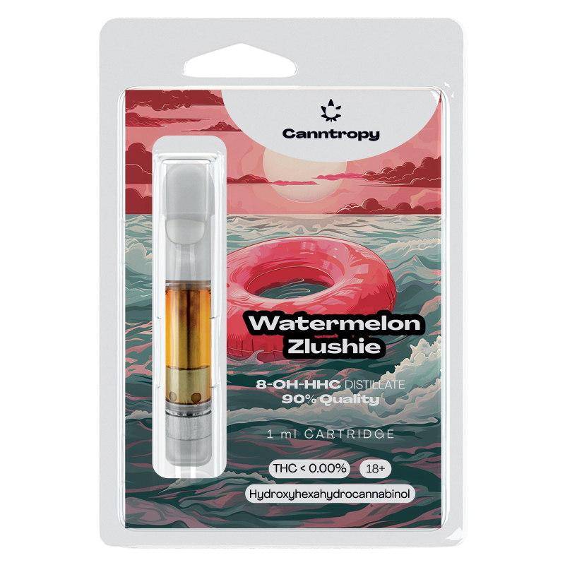 Canntropy 8-OH-HHC Cartouche Pastèque Zlushie, 8-OH-HHC 90% qualité, 1 ml