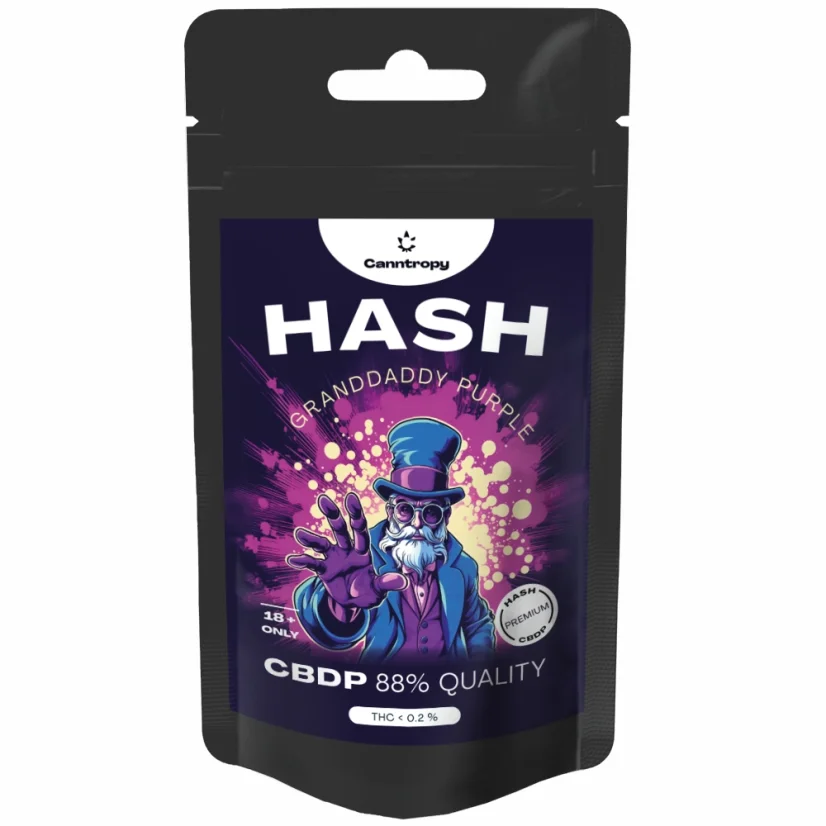 Canntropy CBDP Hash Granddaddy Purple, ποιότητα CBDP 88%, 1 g - 100 g