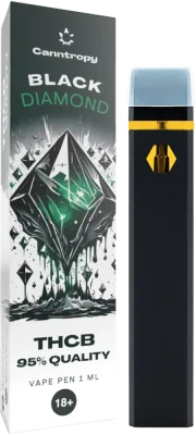Canntropy THCB Disposable Vape Pen Black Diamond, THCB quality 95%, 1 ml