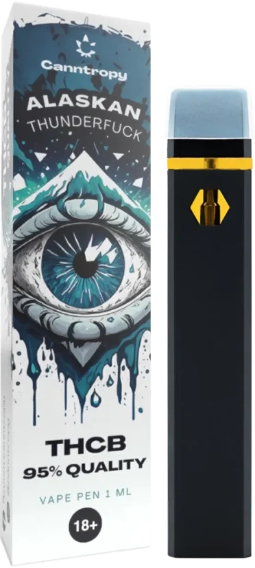 Canntropy THCB jednokratna Vape Pen Alaskan Thunderfuck, THCB kvaliteta 95%, 1 ml