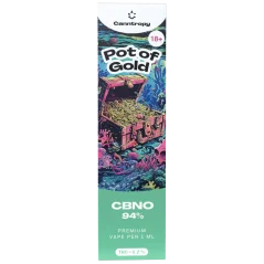 Canntropy CBNO Jednorazowy pojemnik na długopisy Vape ze złota, jakość CBNO 94%, 1 ml
