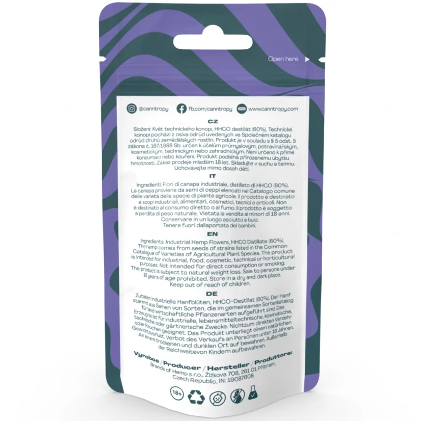Canntropy HHC-O цвят Лилав пунш 60%, 1 g - 100 g
