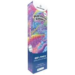 Canntropy THCV Μίας χρήσης Στυλό Vape Rainbow Zelato ζωντανά τερπένια ρητίνης, THCV 96% ποιότητας, 1 ml