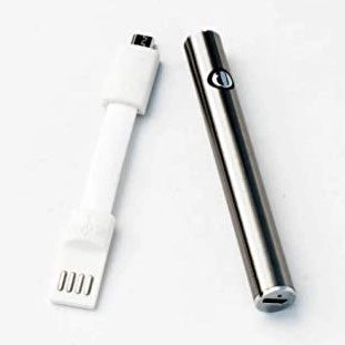 Canna b2b Battery for CBD cartridge, 380 mAh, 510 thread, USB charger, Silver