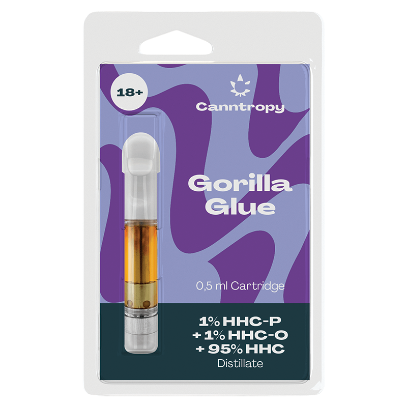 Canntropy HHC Blend kartuša, lepilo za gorile, 1% HHC-P, 1% HHC-O, 95% HHC, 0,5 ml