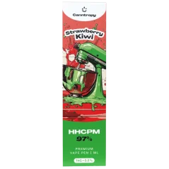 Canntropy Caneta Vape HHCPM Morango Kiwi, HHCPM 97% qualidade, 1 ml
